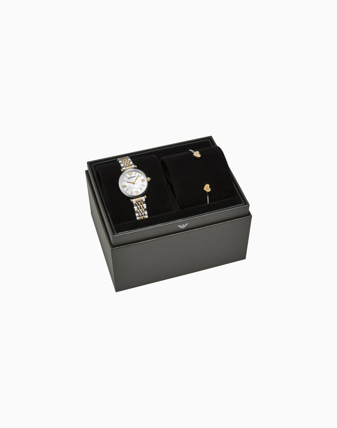 -two-hand-two-tone-stainless-steel-watch-and-bracelet-set-multicoloured--emporio-armani