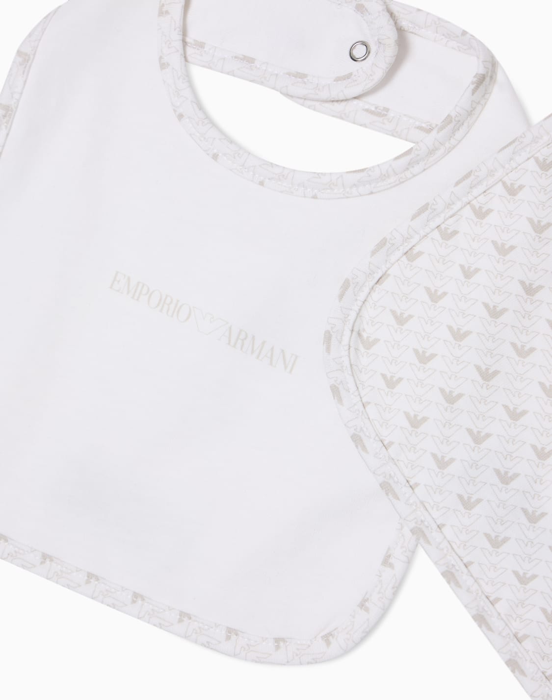 ビブ2枚セット-ジャジ-オプアトイグルロゴ-ベジュ--emporio-armani