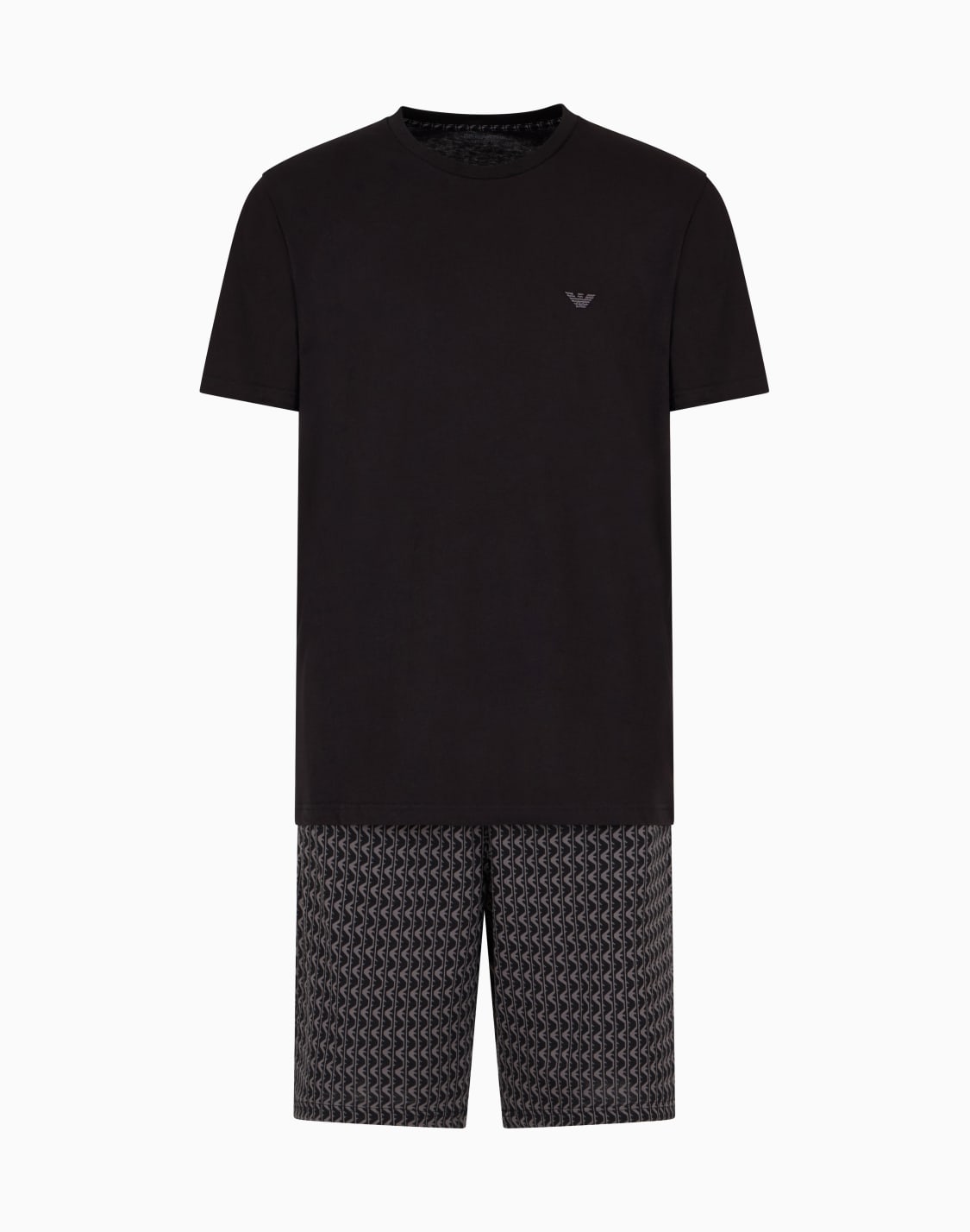 mixed-pattern-bermuda-short-pyjamas-black--emporio-armani