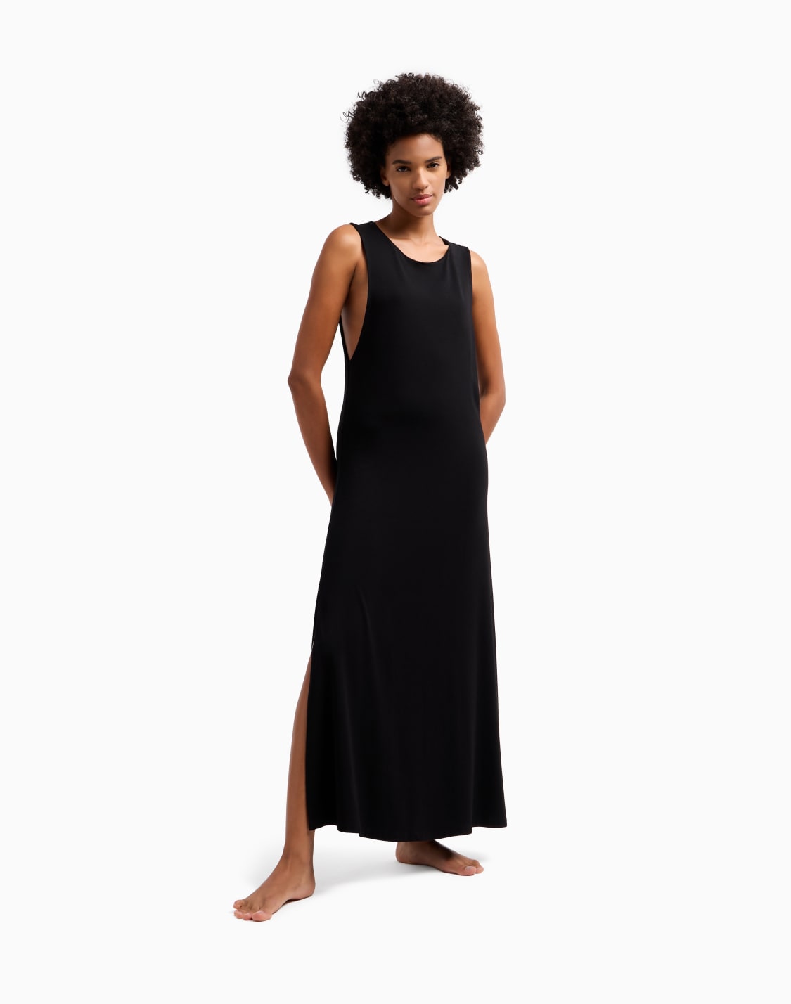 abito-beachwear-logo-micro-borchie-in-viscosa-riciclata-asv-nero--emporio-armani