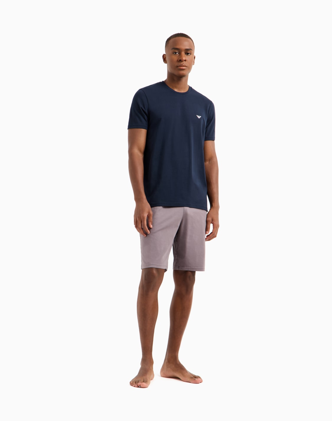 asv-エンデュランス-パジャマ-オガニックジャジ-バミュダパンツタイプ-ブル--emporio-armani