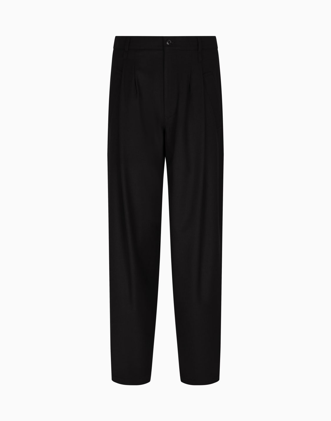 pantalon-pince-simple-en-tissu-de-laine-lger-noir--giorgio-armani