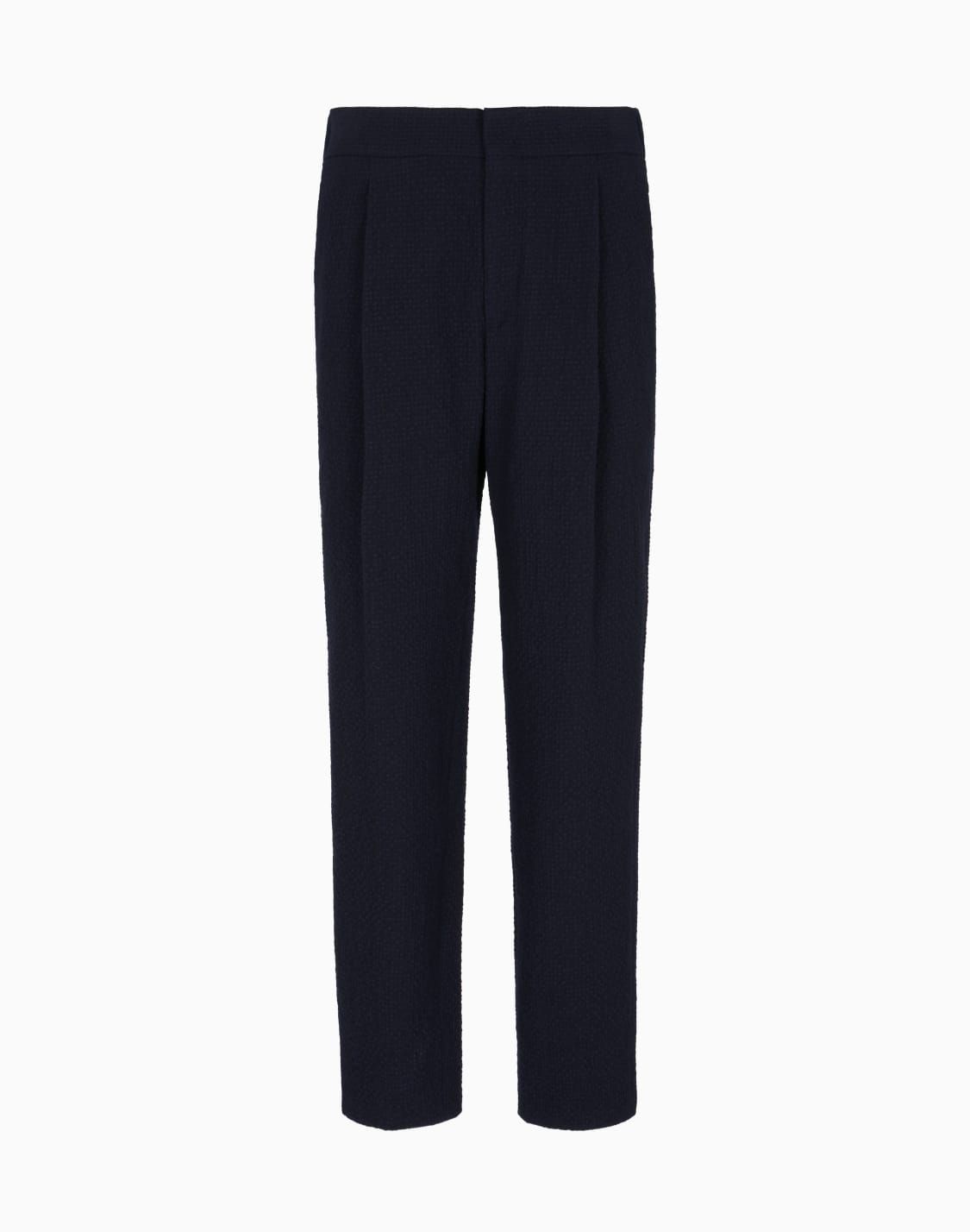 seersucker-hose-mit-einer-bundfalte-gefertigt-aus-schurwolle-blau--giorgio-armani