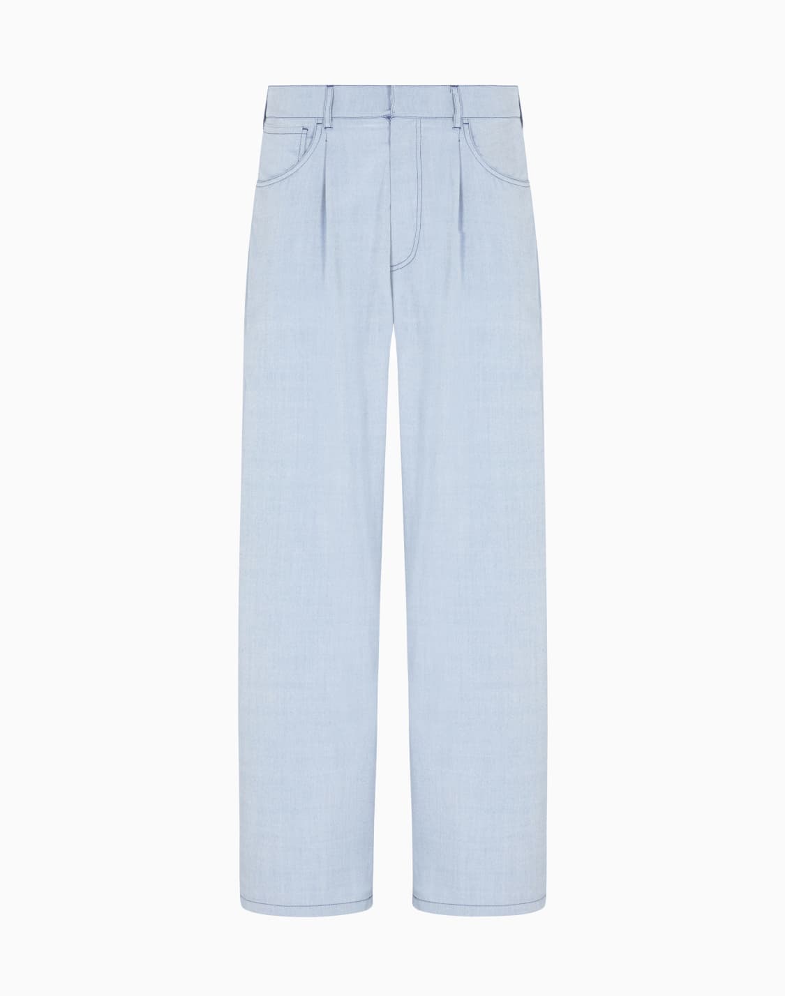 hose-mit-bundfalte-gefertigt-aus-seide-hellblau--giorgio-armani