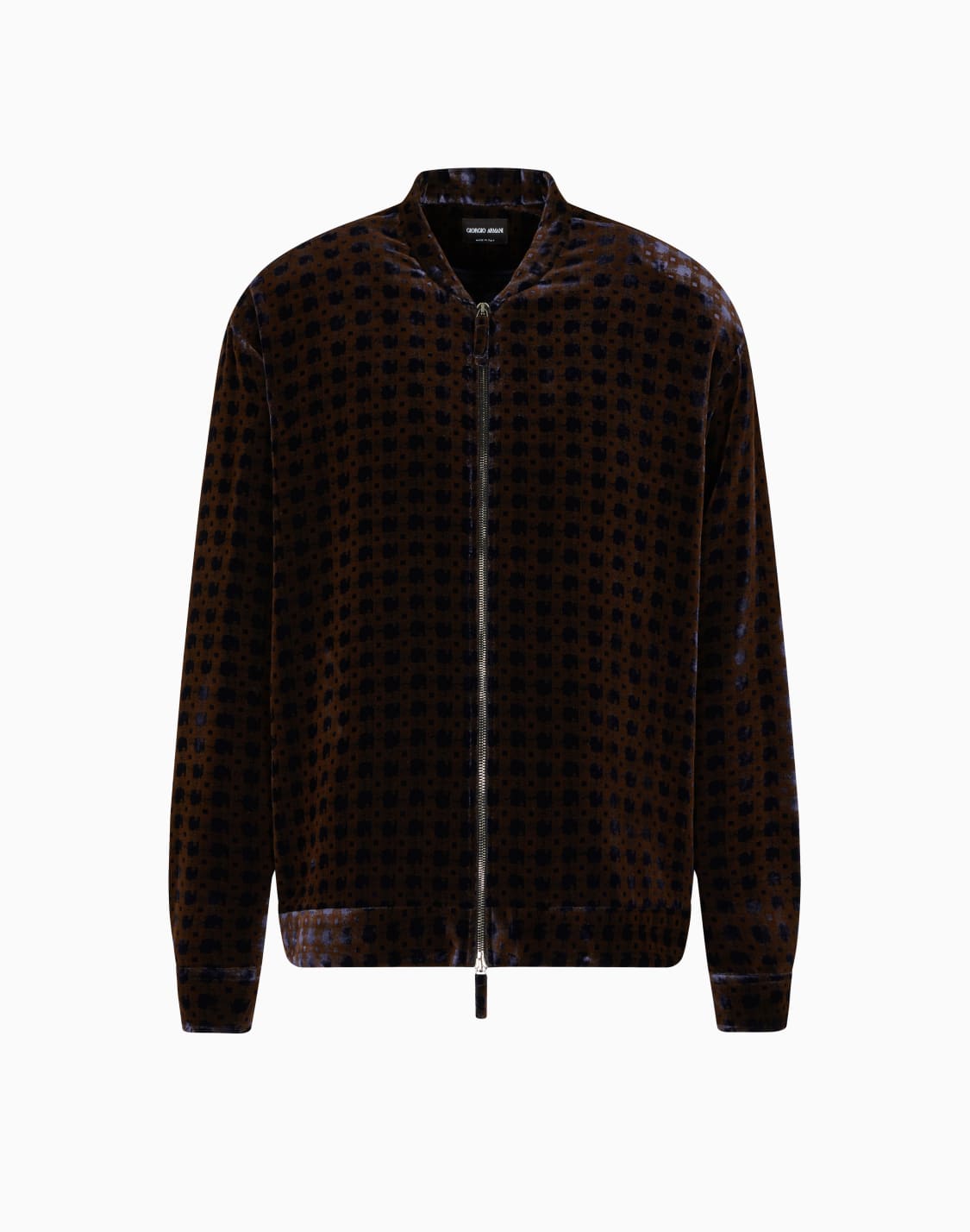 ジッパ付きシャツ-ベルベット-パタン--giorgio-armani