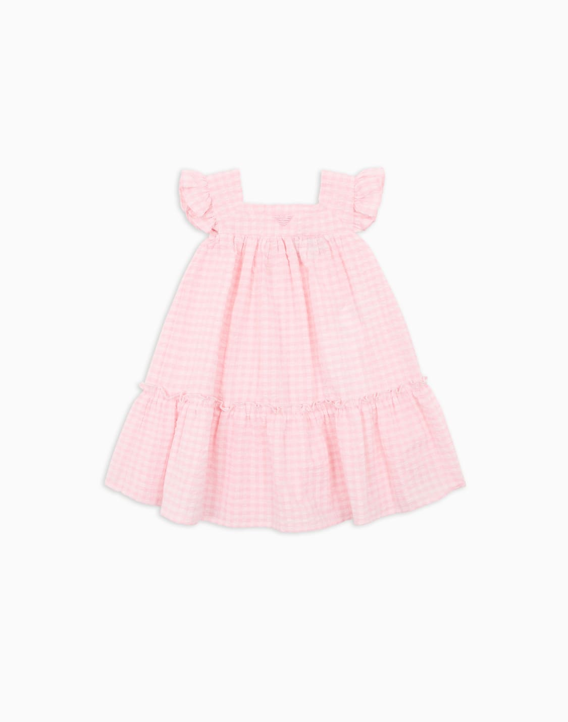 gingham-seersucker-cotton-dress-pink--emporio-armani