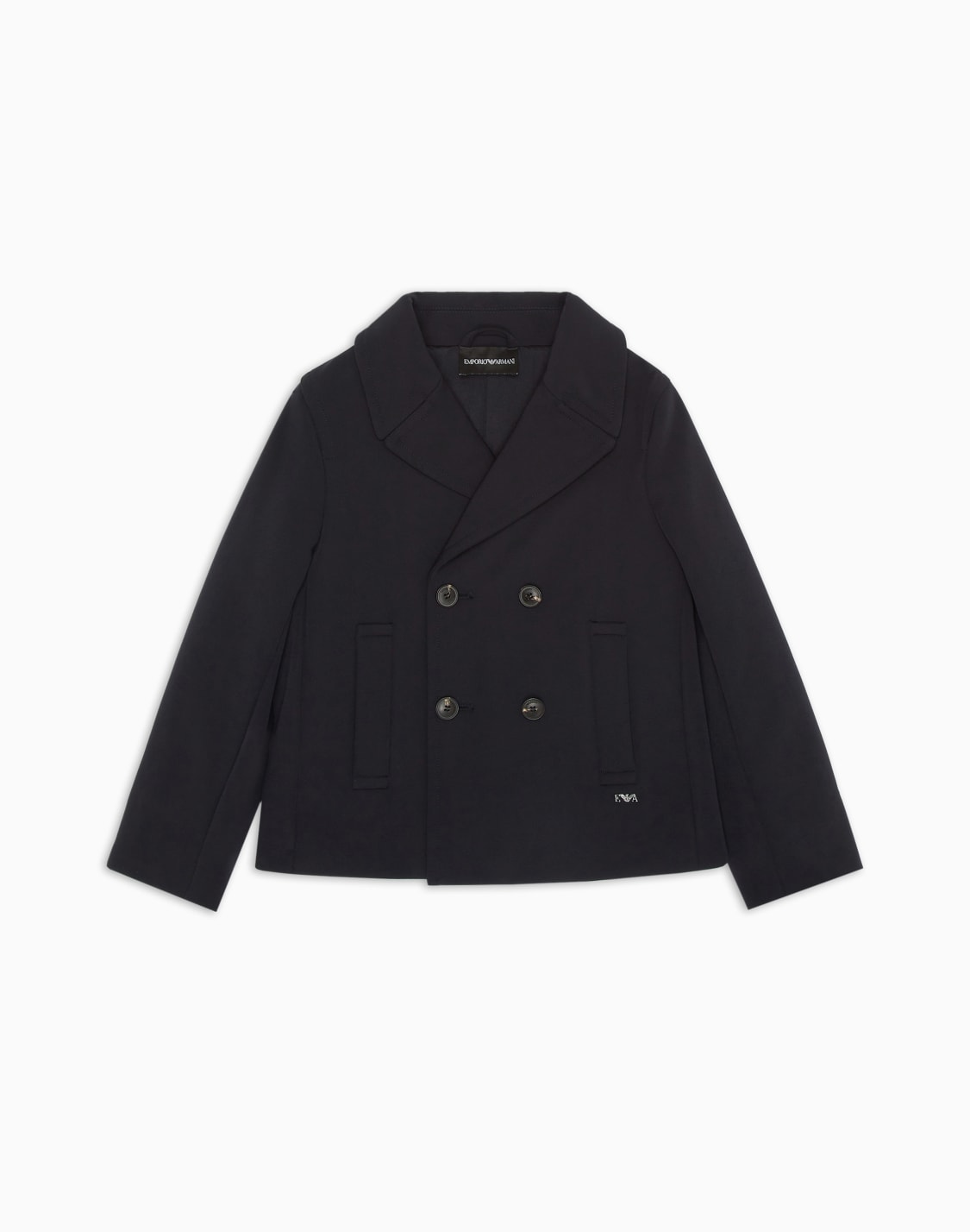 ダブルブレストジャケット-ソフトタッチナイロン-ネイビブル--emporio-armani