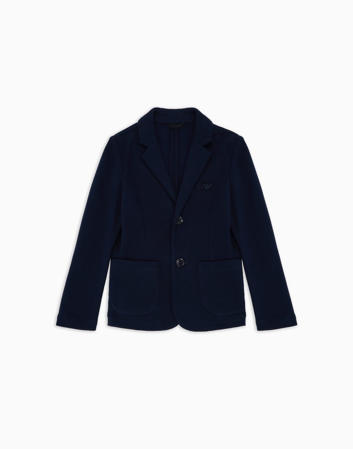 シングルブレストジャケット-ピケジャジ-ブル--emporio-armani