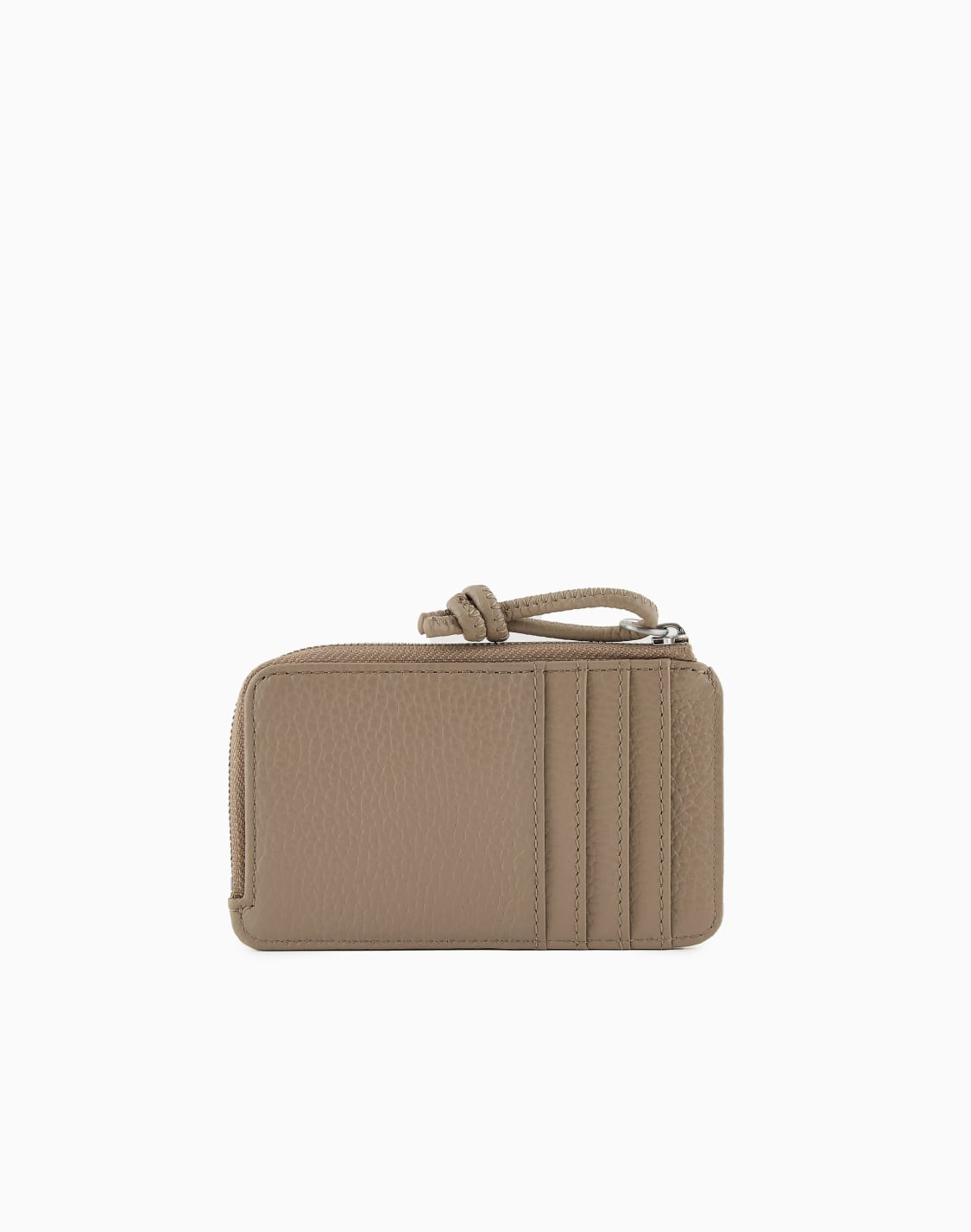 ジップ付きカドホルダ-タンブルレザ-ベジュ--emporio-armani