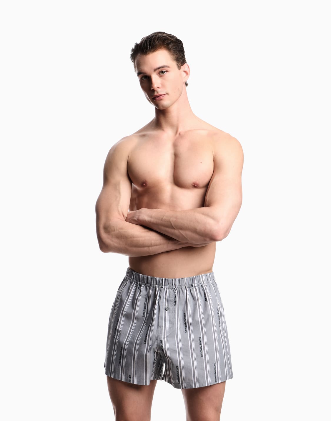 オンライン限定トランクス-ジャカドロゴパタン-ブラウン--emporio-armani