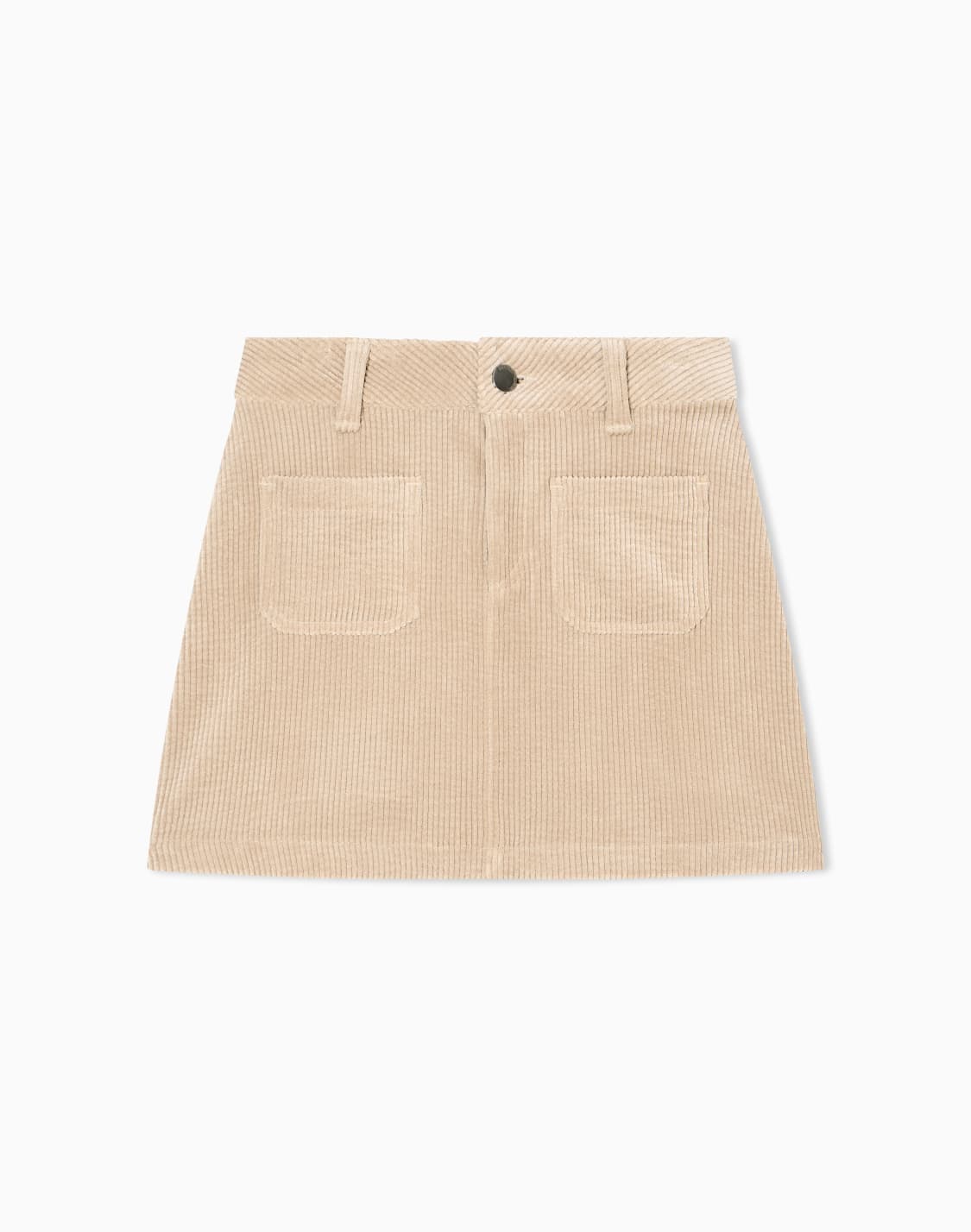 gonna-svasata-in-velluto-a-coste-marrone--emporio-armani