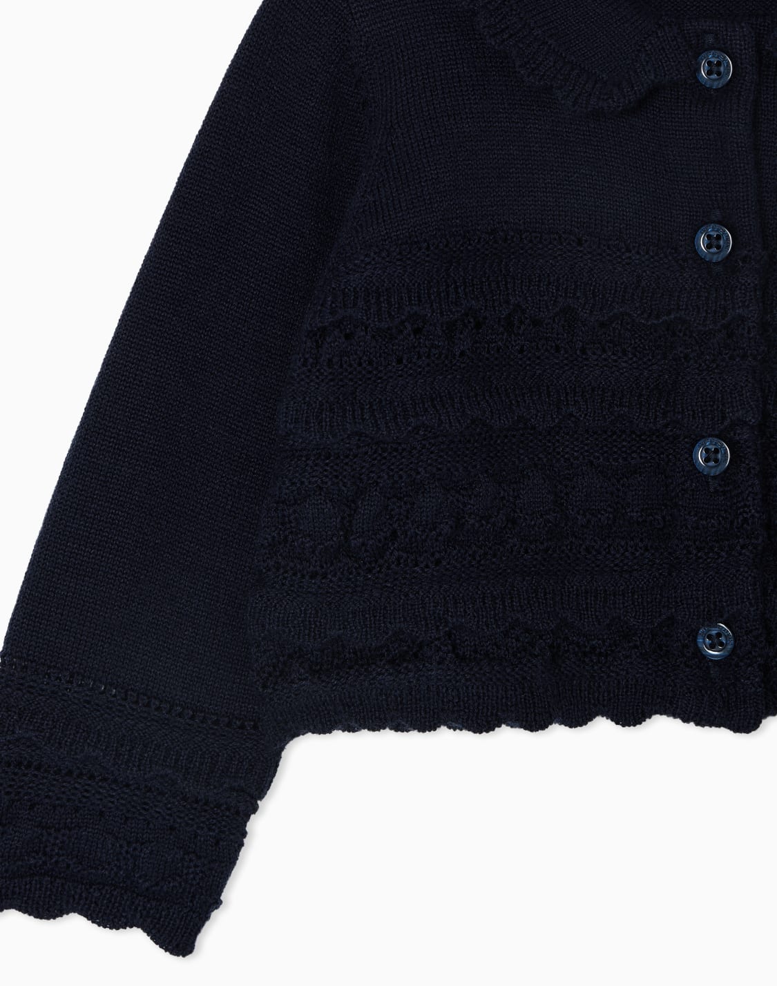 cardigan-in-maglia-misto-lana-con-micro-balze-blu-navy--emporio-armani