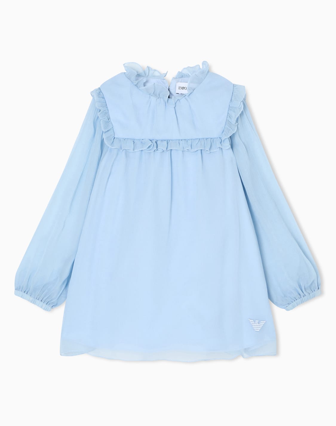 asv-crpon-dress-with-ruffle-light-blue--emporio-armani