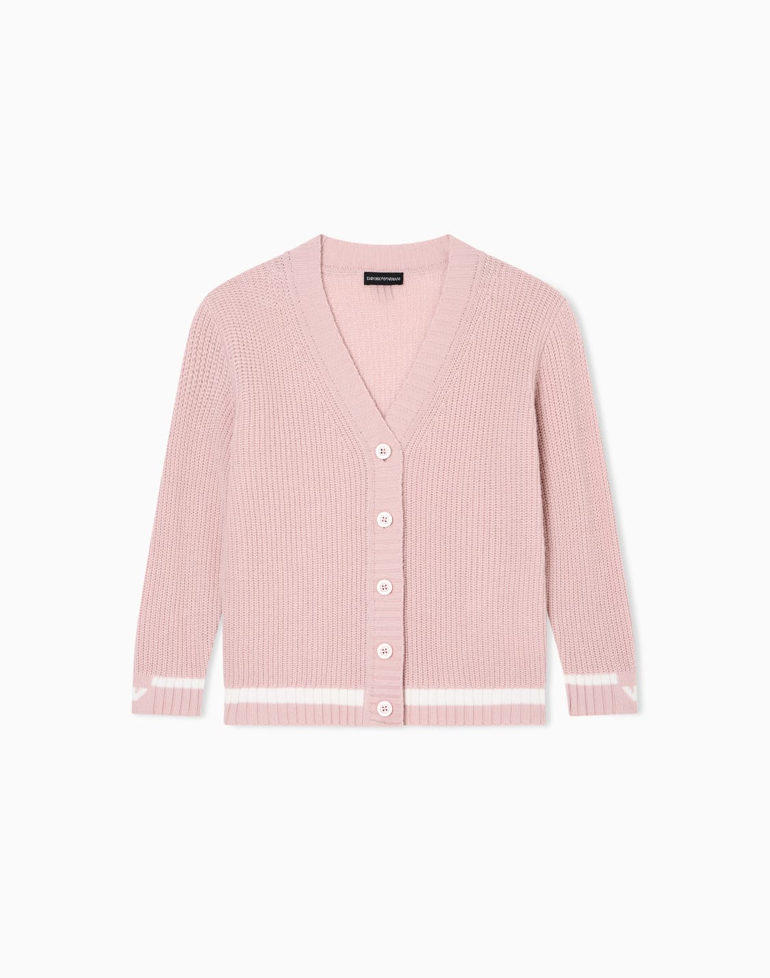 cardigan-mit-v-ausschnitt-aus-wollgemisch-pink--emporio-armani