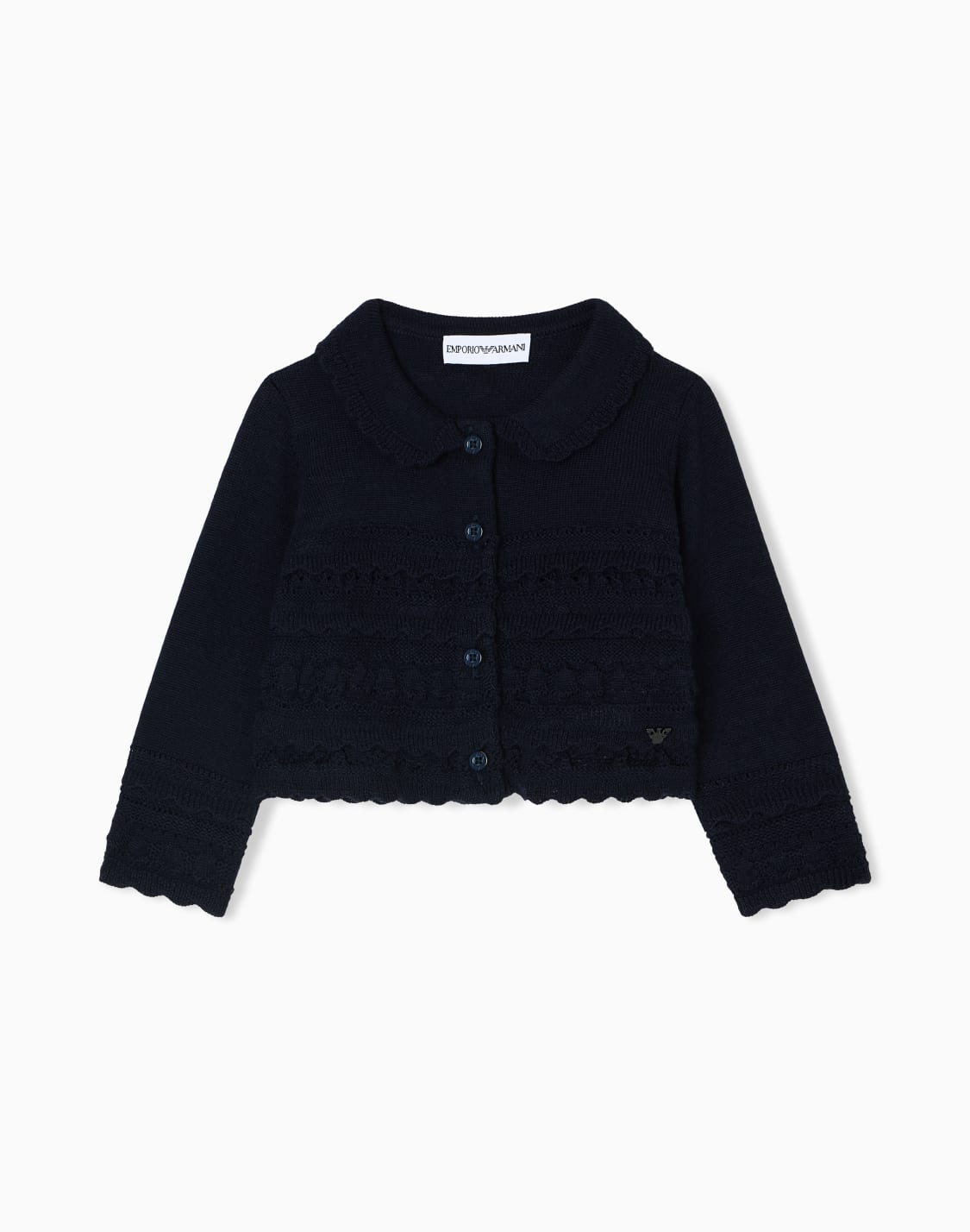 cardigan-in-maglia-misto-lana-con-micro-balze-blu-navy--emporio-armani