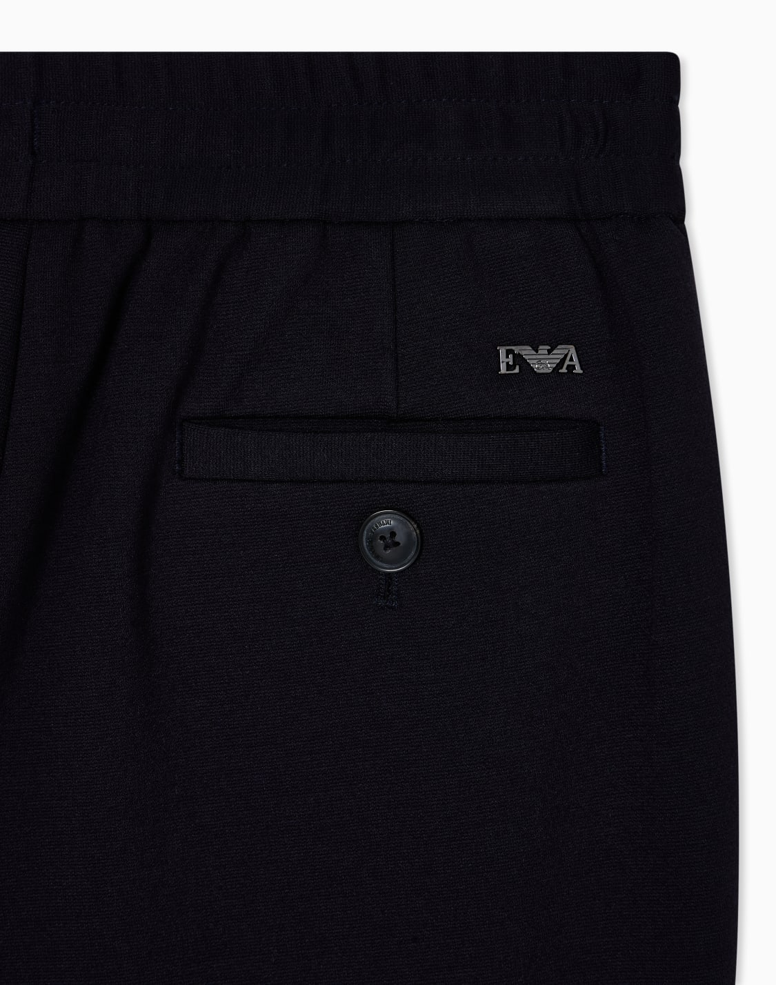 ジョガパンツ-ジャジニット-ピンタック-ネイビブル--emporio-armani