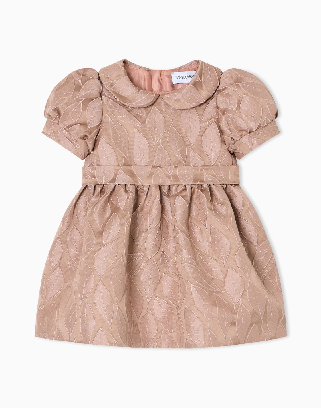 leaf-design-jacquard-dress-with-puff-sleeves-pink--emporio-armani
