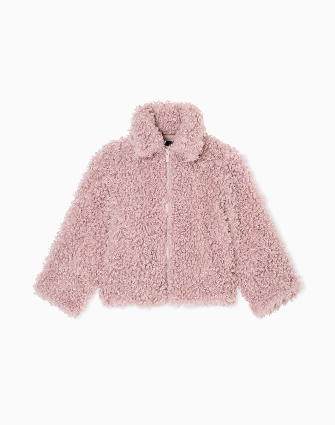 blouson-in-teddy-effect-fabric-pink--emporio-armani