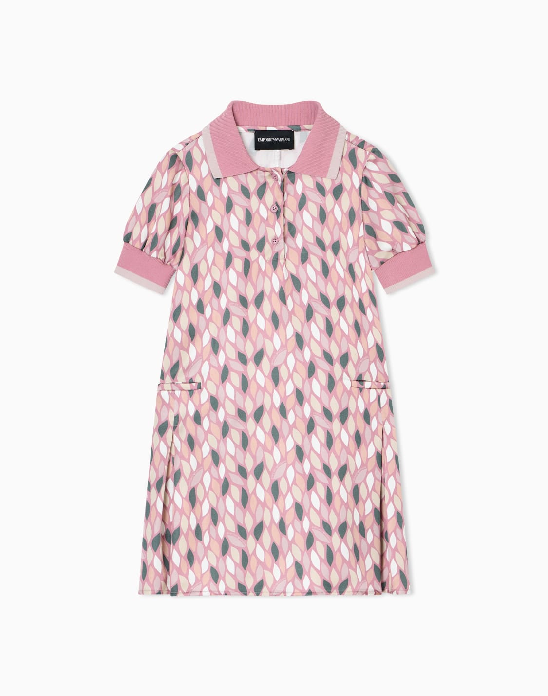 asv-viscose-dress-with-a-polo-shirt-collar-and-all-over-ea-logo-print-pink--emporio-armani