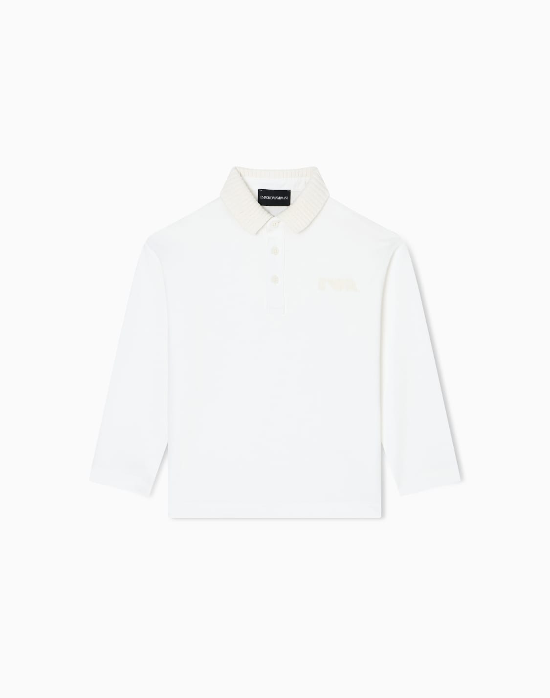 オバサイズフィット-ポロシャツ-ジャジ-ロゴ-ホワイト--emporio-armani