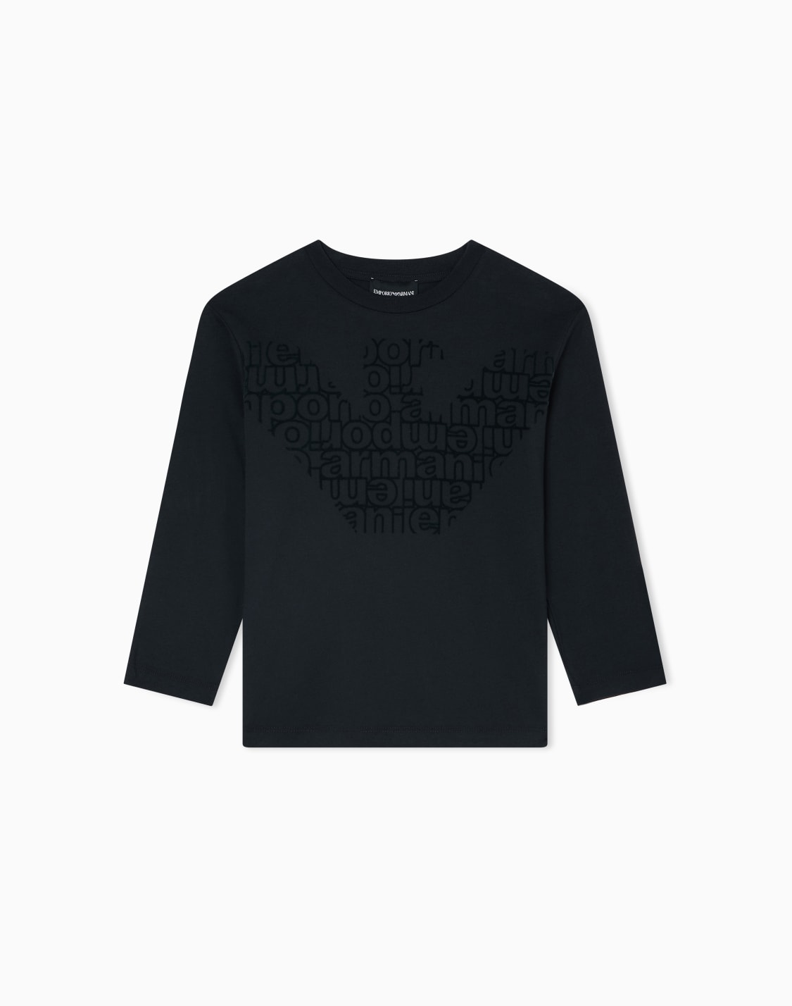 asv-オバサイズ長袖tシャツ-ジャジ-オバサイズイグルロゴ-ネイビブル--emporio-armani