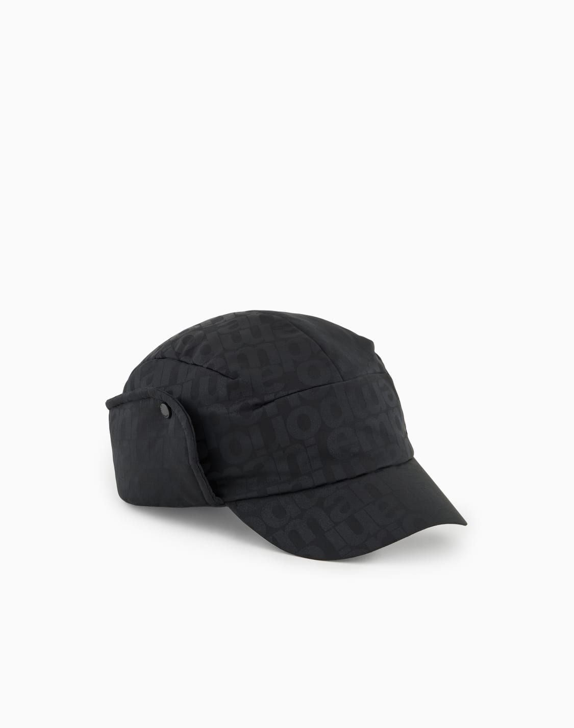 nylon-jacquard-cap-with-earflaps-and-all-over-logo-navy-blue--emporio-armani