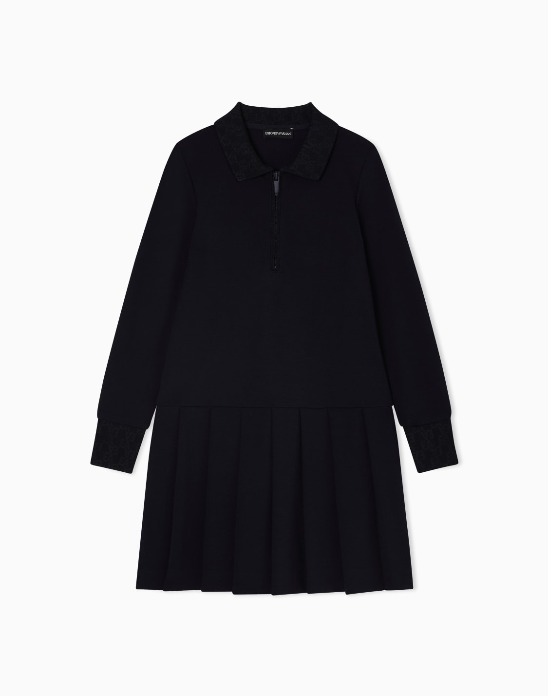 milano-stitch-dress-with-a-pleated-skirt-navy-blue--emporio-armani