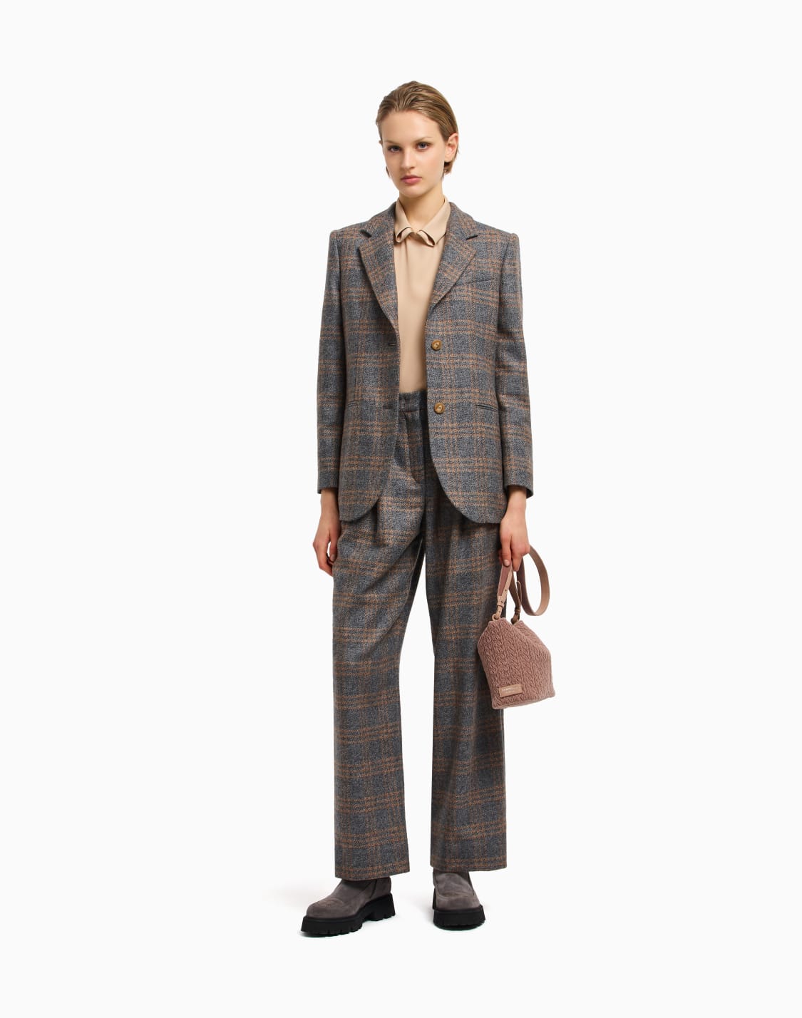 blazer-simple-boutonnage-en-mlange-de-laine-vierge-avec-motif-carreaux-icon-gris--emporio-armani