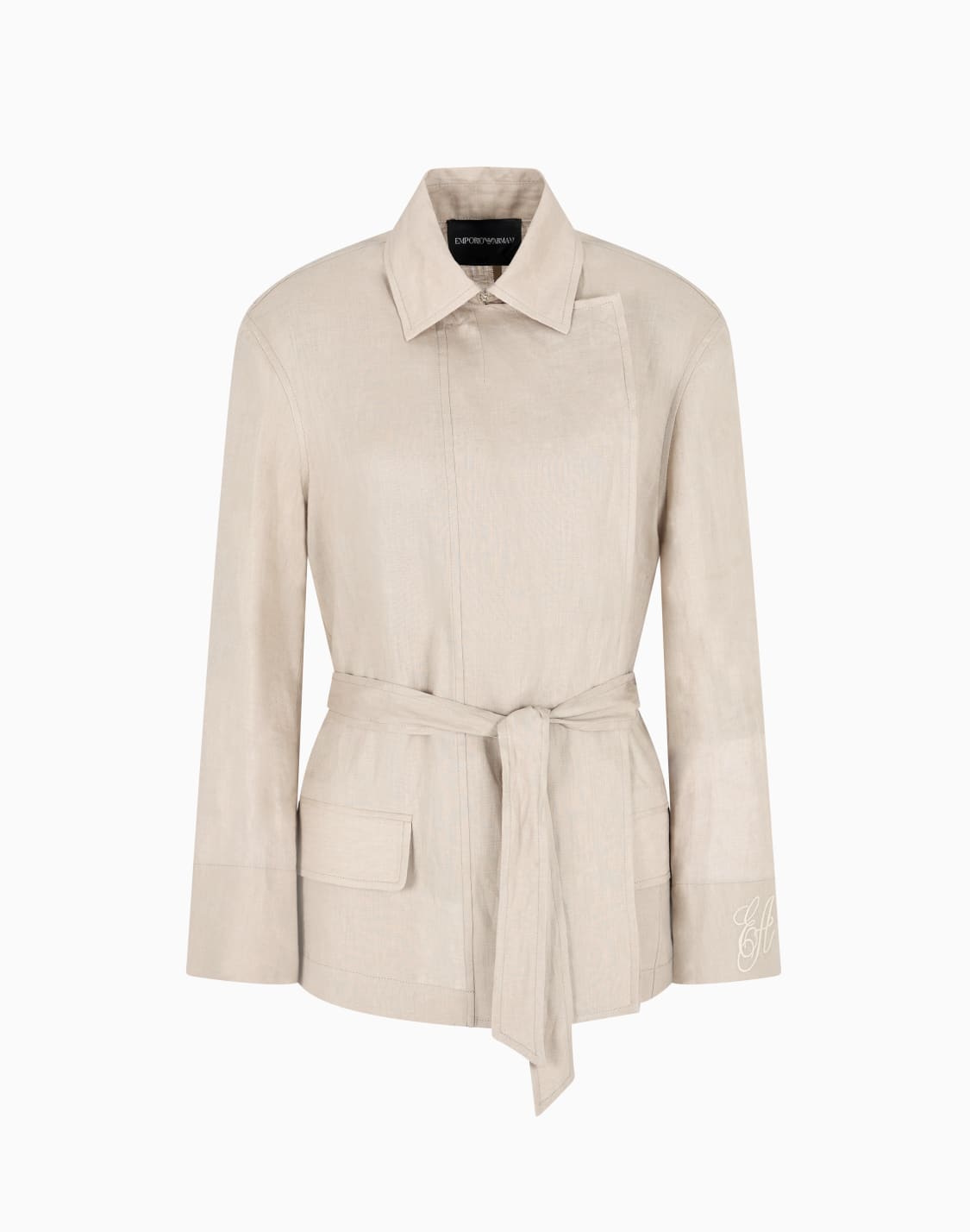 veste-chemise-avec-empicement-en-pur-lin-beige--emporio-armani