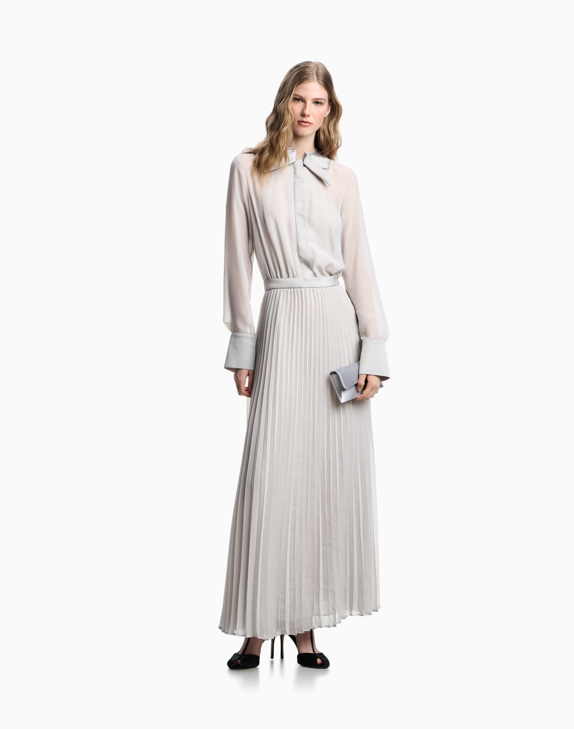 technical-georgette-two-piece-effect-long-dress-grey--emporio-armani