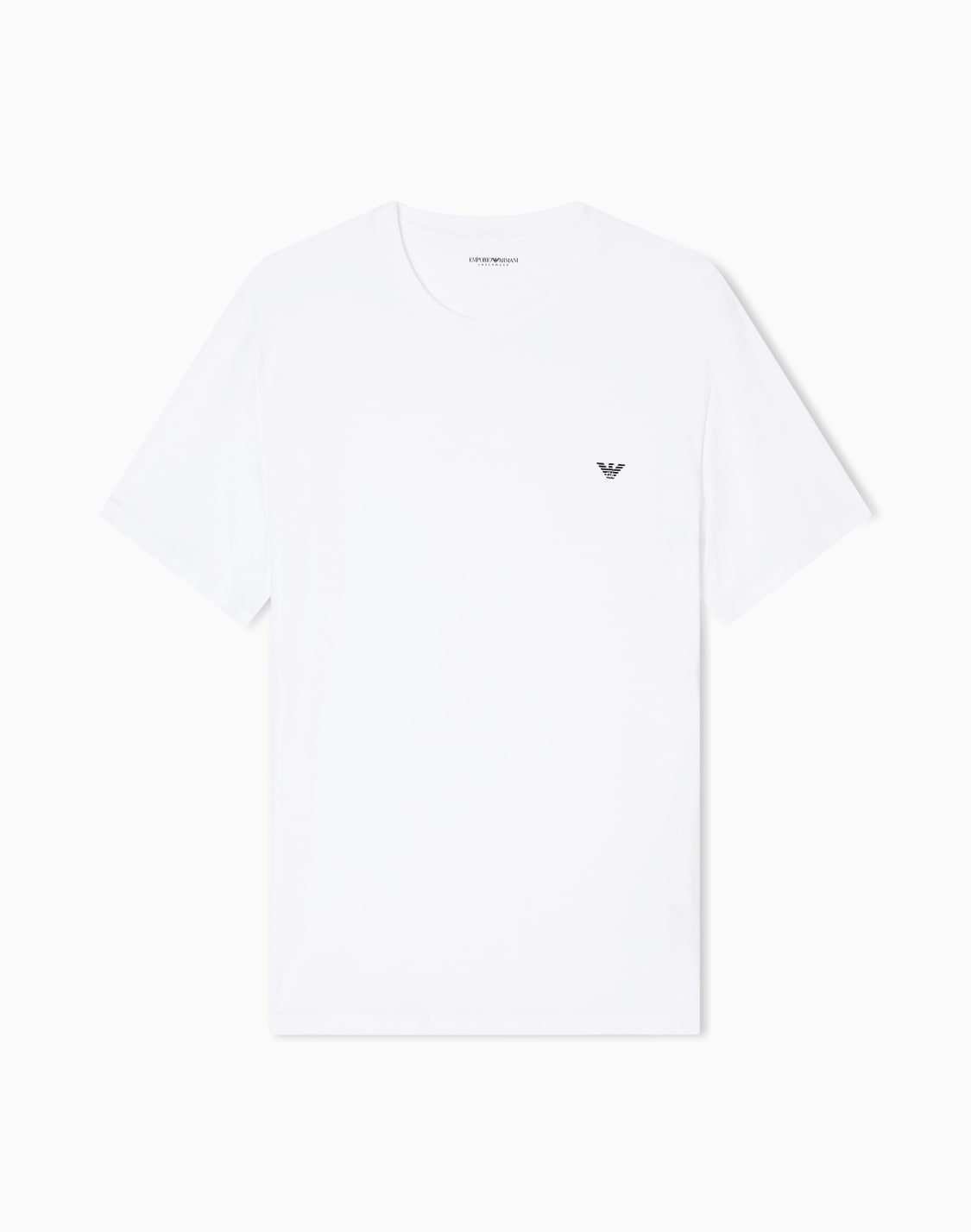 オンライン限定ラウンジウェアtシャツ-ストレッチジャジ-タイトフィット-ホワイト--emporio-armani