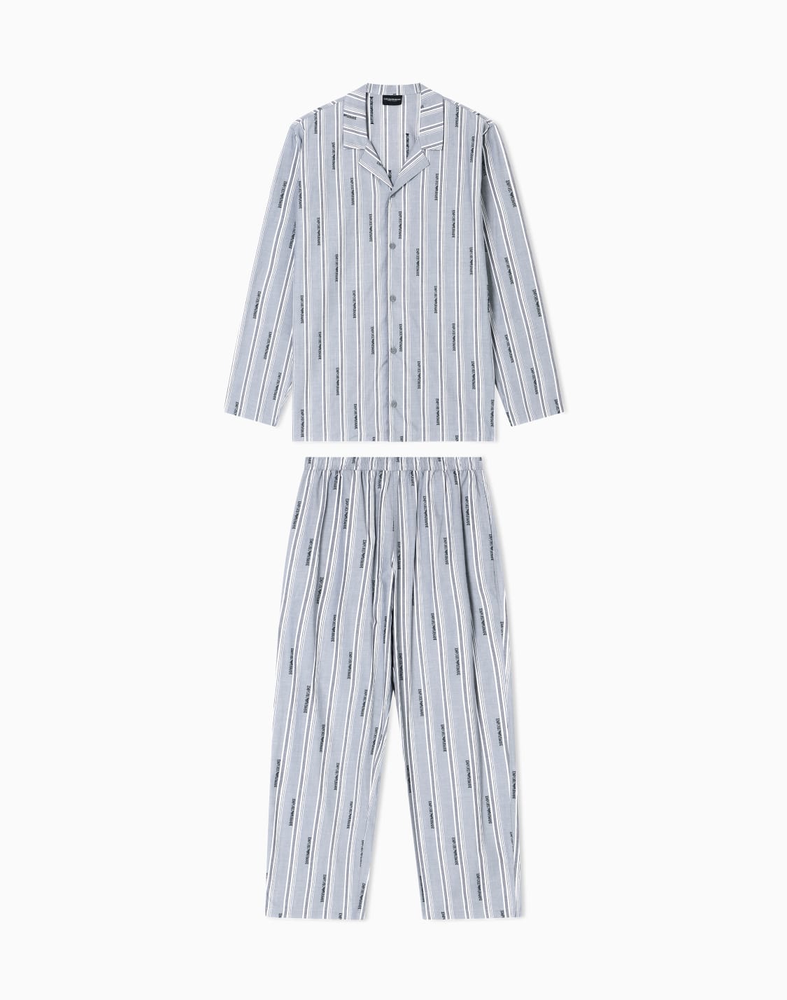 자카드-로고-패턴-파자마-그레이--emporio-armani