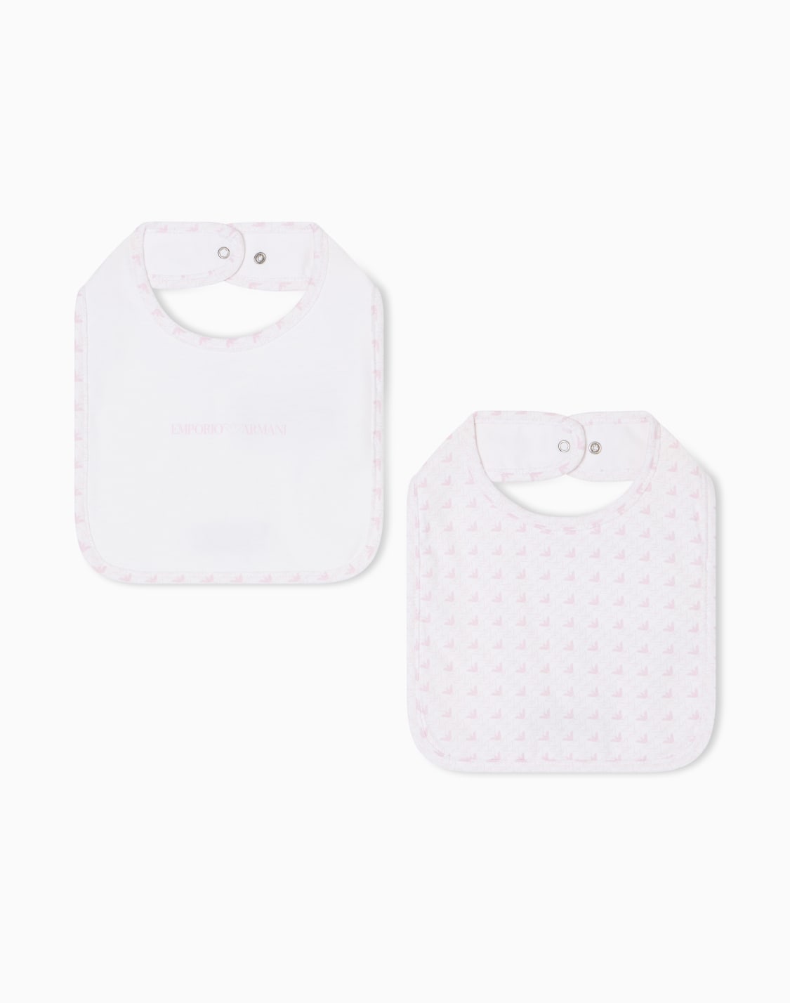 ビブ2枚セット-ジャジ-オプアトイグルロゴ-ピンク--emporio-armani