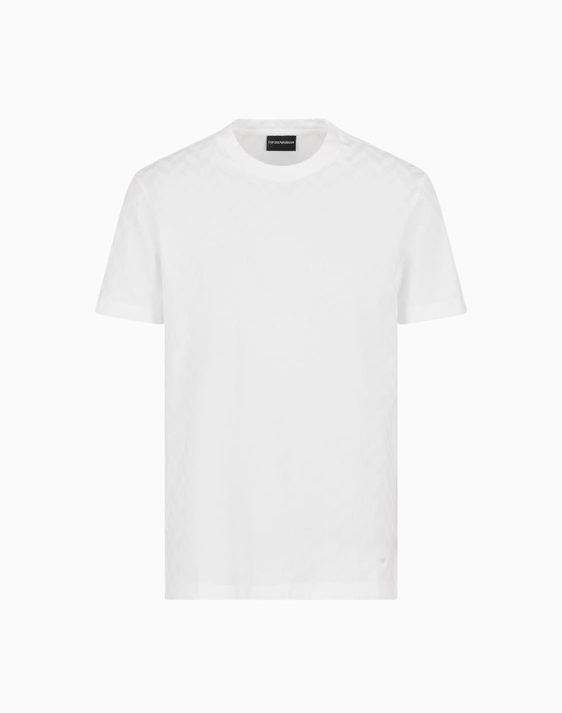 t-shirt-in-jersey-con-pattern-jacquard-all-over-beige--emporio-armani