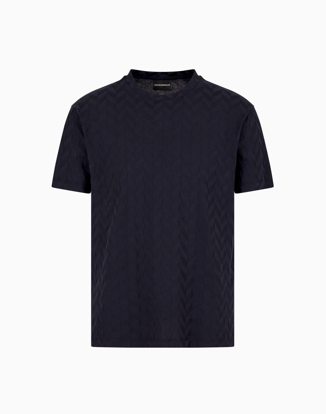 t-shirt-in-jersey-con-pattern-jacquard-all-over-blu--emporio-armani