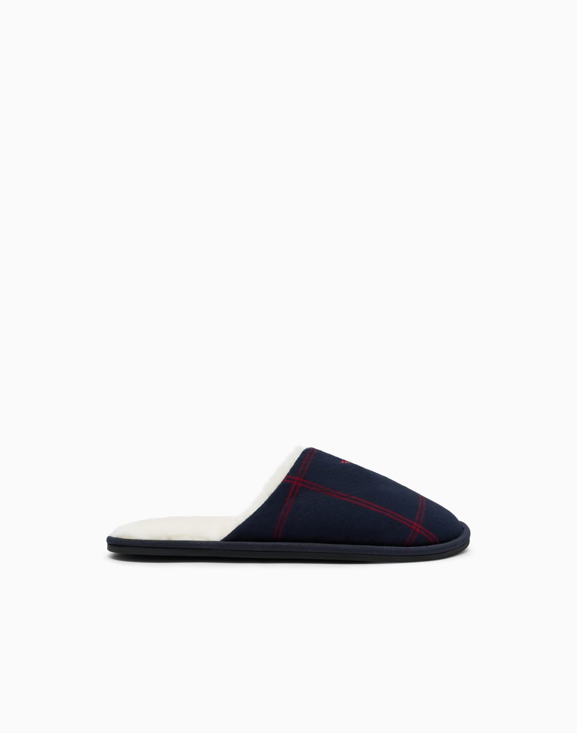 tartan-motif-flannel-slippers-red--emporio-armani