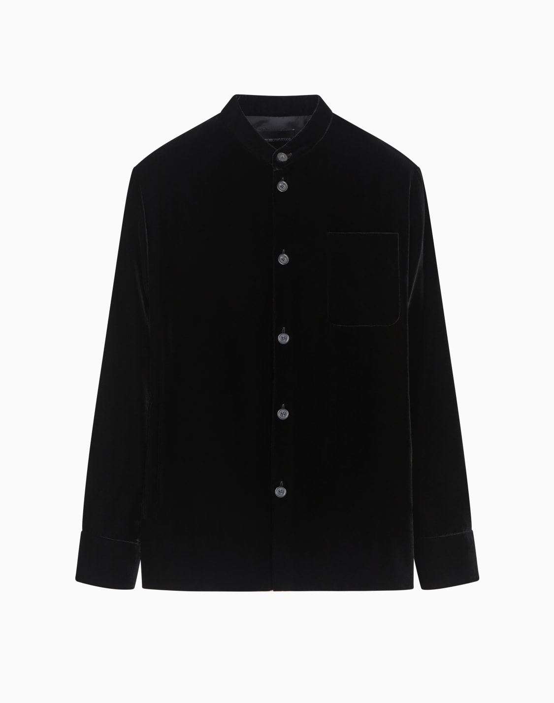 icon-グルカラ-シャツジャケット-スムスベルベット-ブラック--emporio-armani
