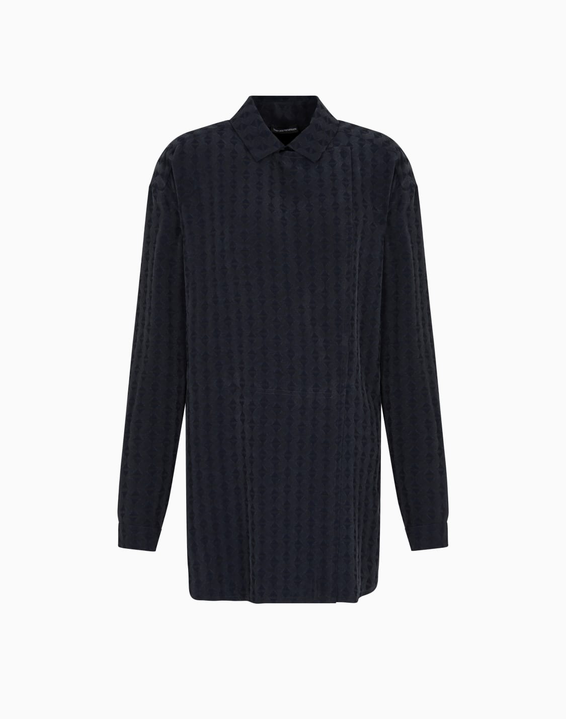 asv-jacquard-cupro-blend-oversized-shirt-with-wrap-closure-blue--emporio-armani