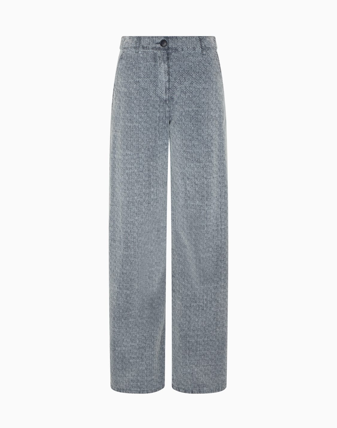 flocked-denim-trousers-with-all-over-chevron-motif---emporio-armani