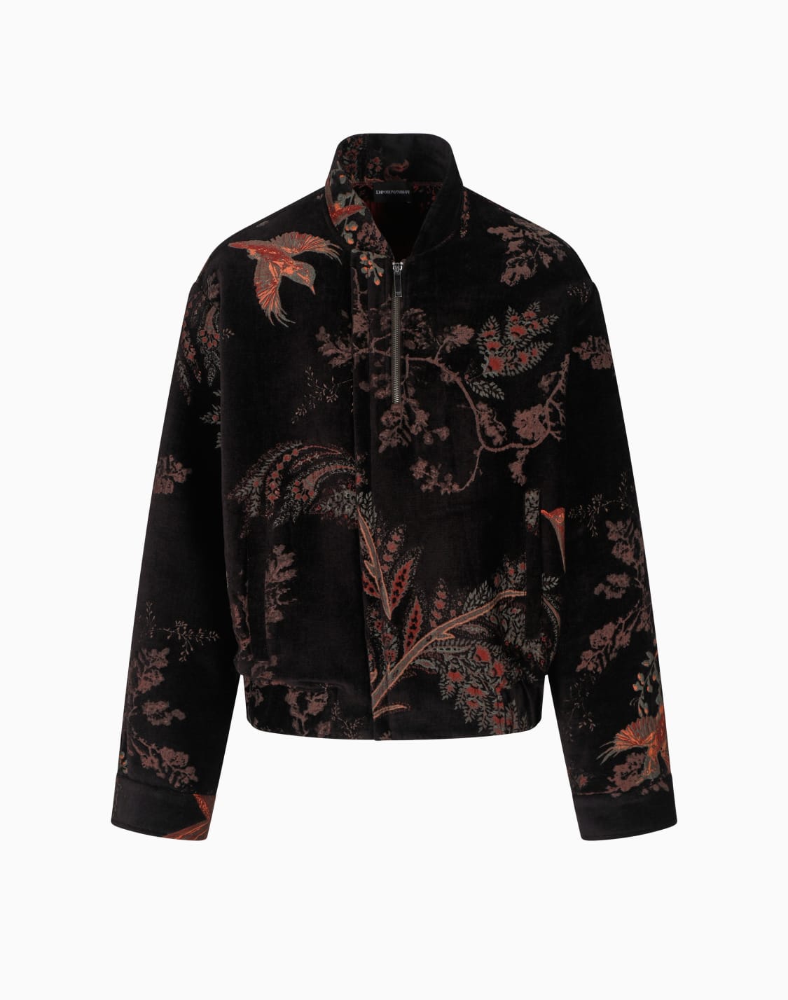 chinoiserie-damask-chenille-blouson-green--emporio-armani