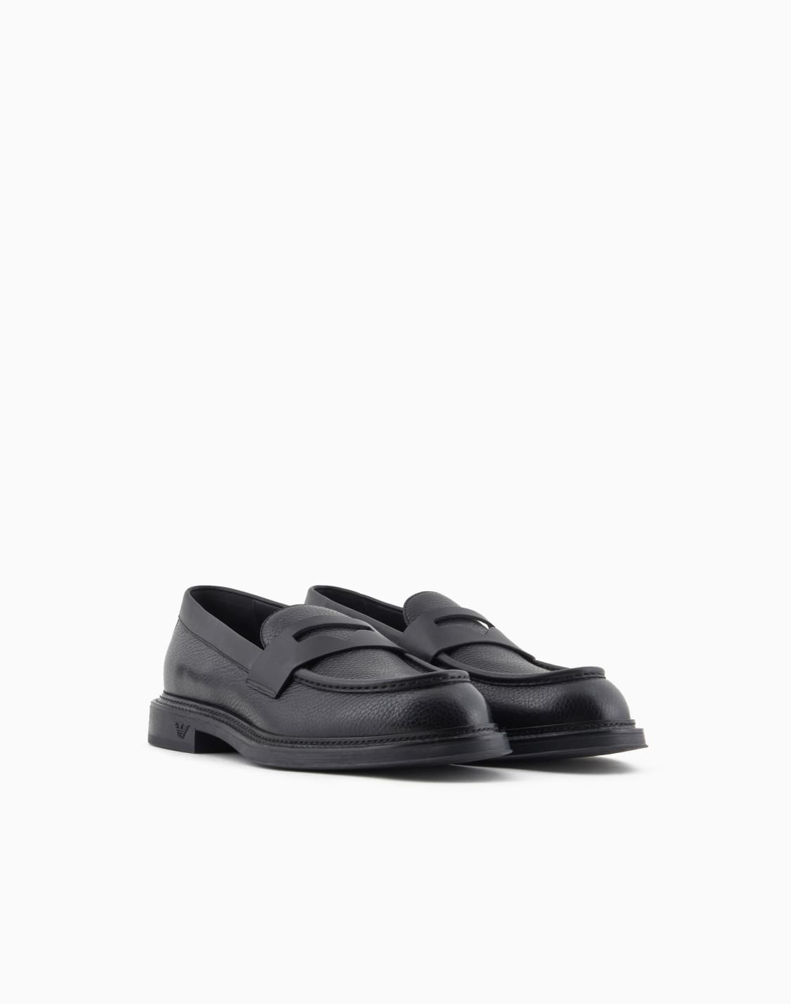 pebbled-leather-loafers-black--emporio-armani