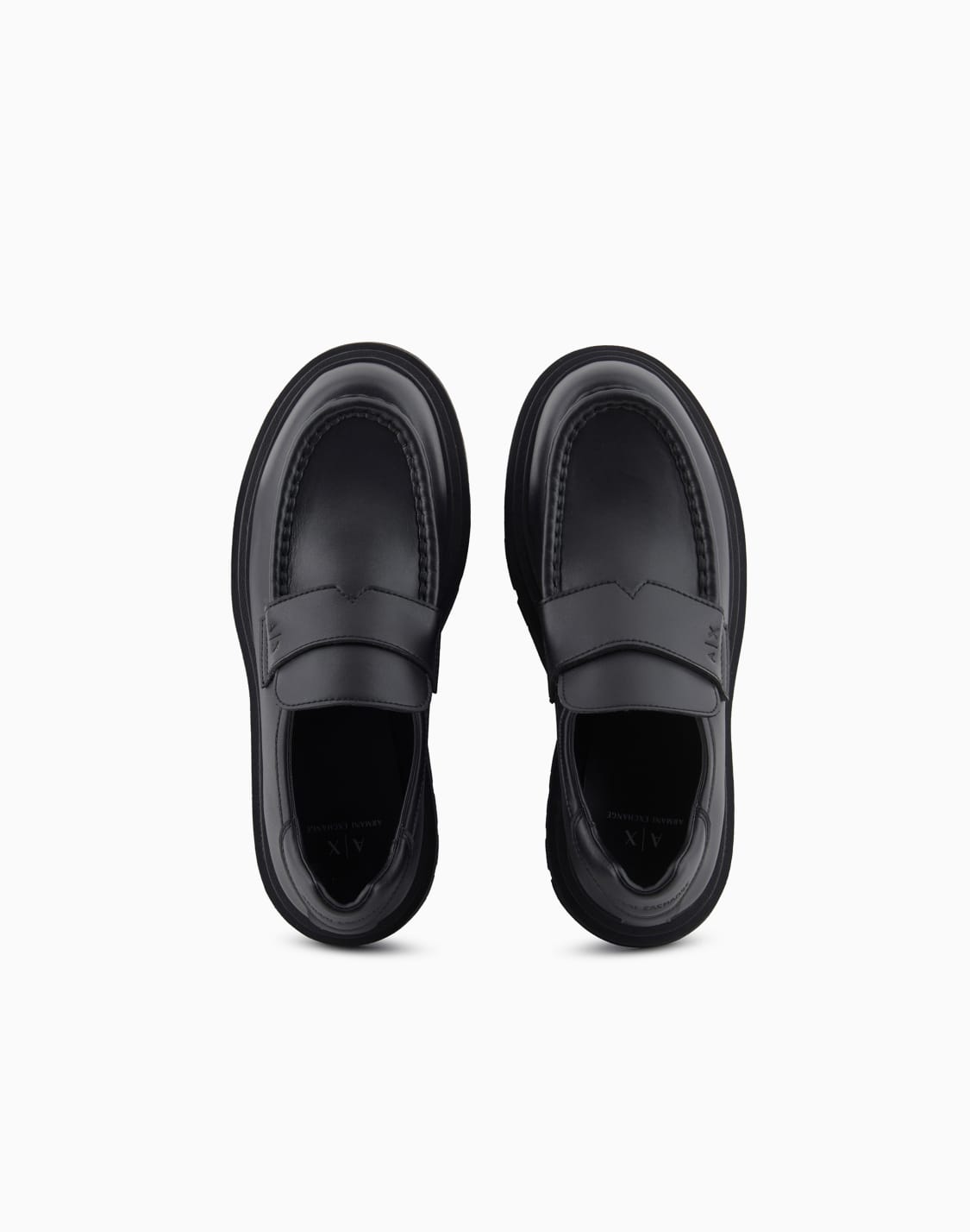 プラットフォムロファ-ブラック--armani-exchange