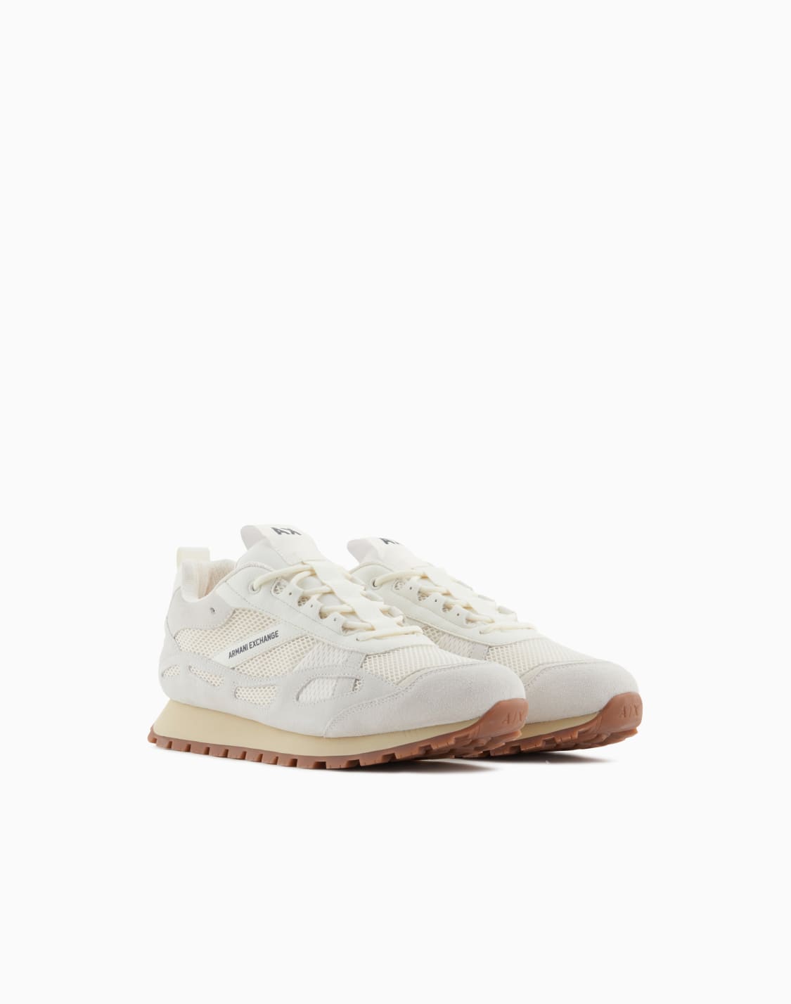 メッシュスエド-ランニングスニカ-ホワイト--armani-exchange