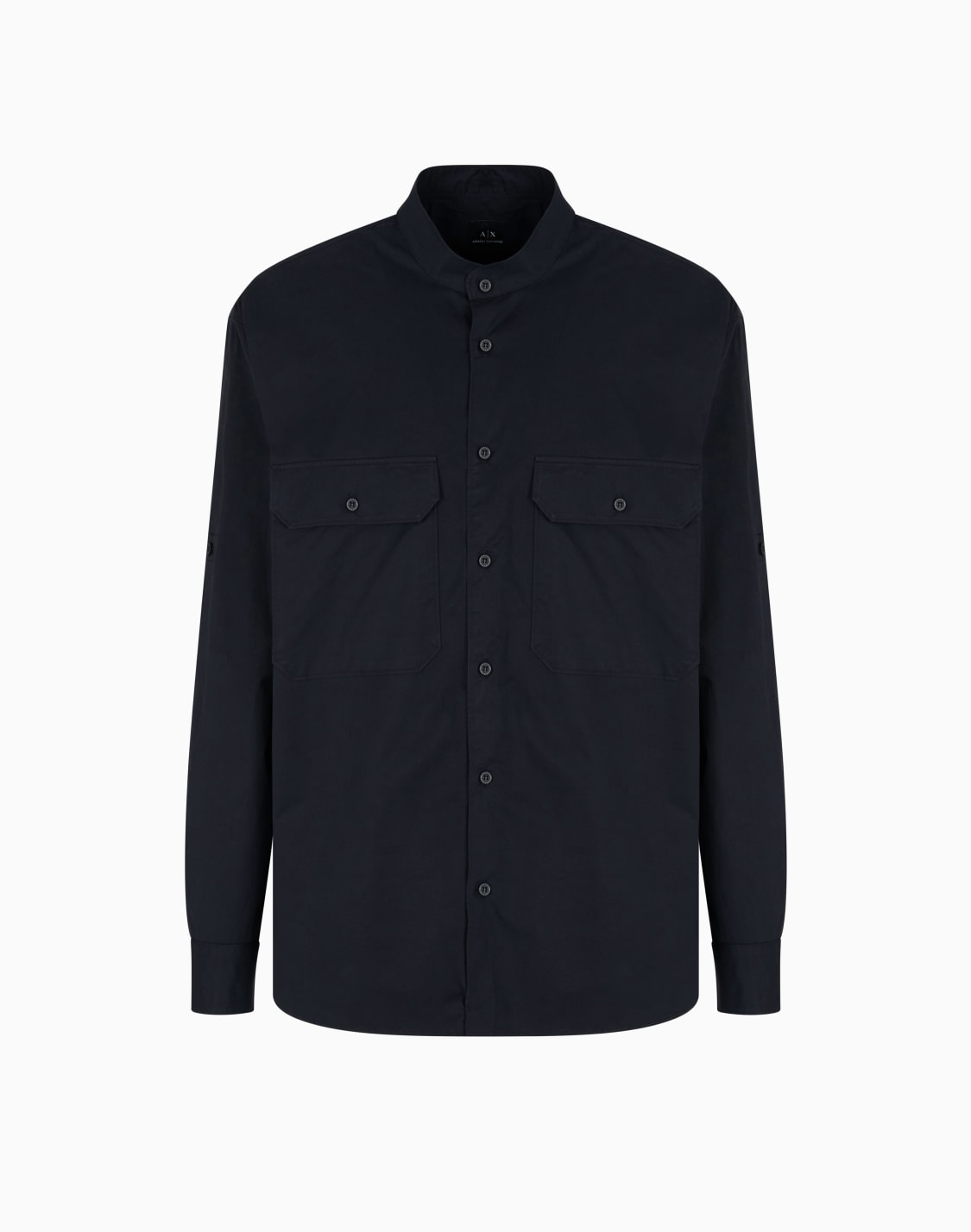 chemise-en-coton-coupe-confortable-noir--armani-exchange