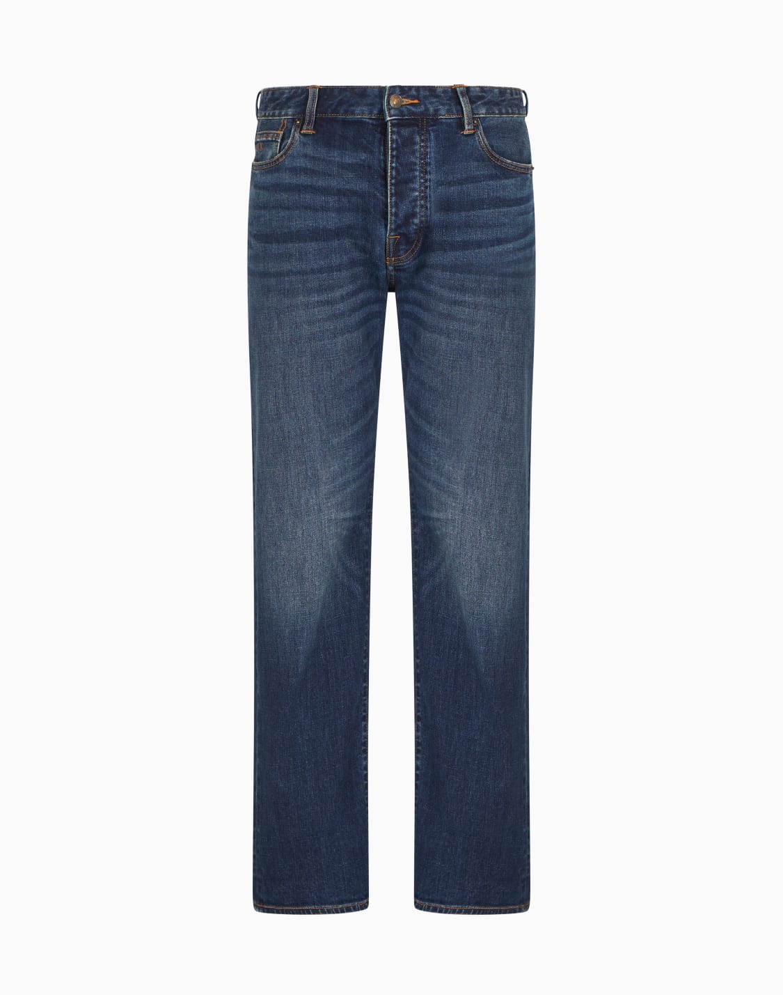 vaqueros-rectos-y-relajados-j88-en-denim-de-algodn-lavado-a-la-piedra-azul--armani-exchange