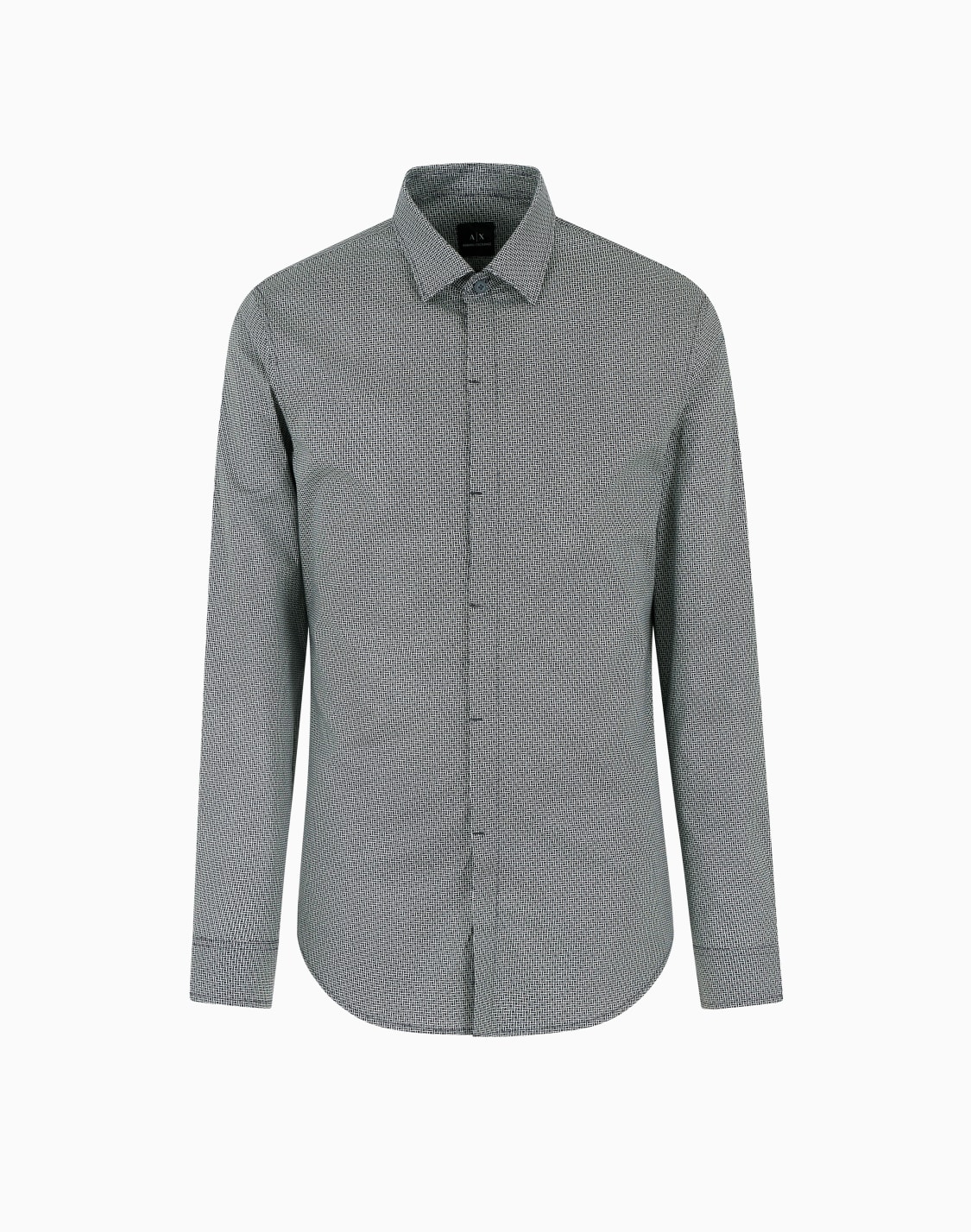 slim-fit-micro-pattern-shirt-navy-blue--armani-exchange