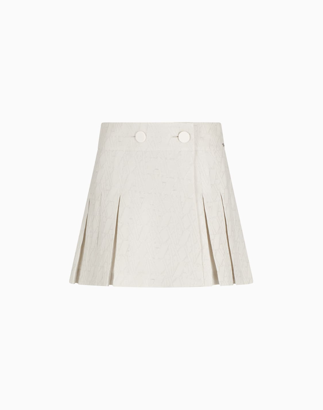 mini-skirt-in-fabric-with-allover-logo-white--armani-exchange