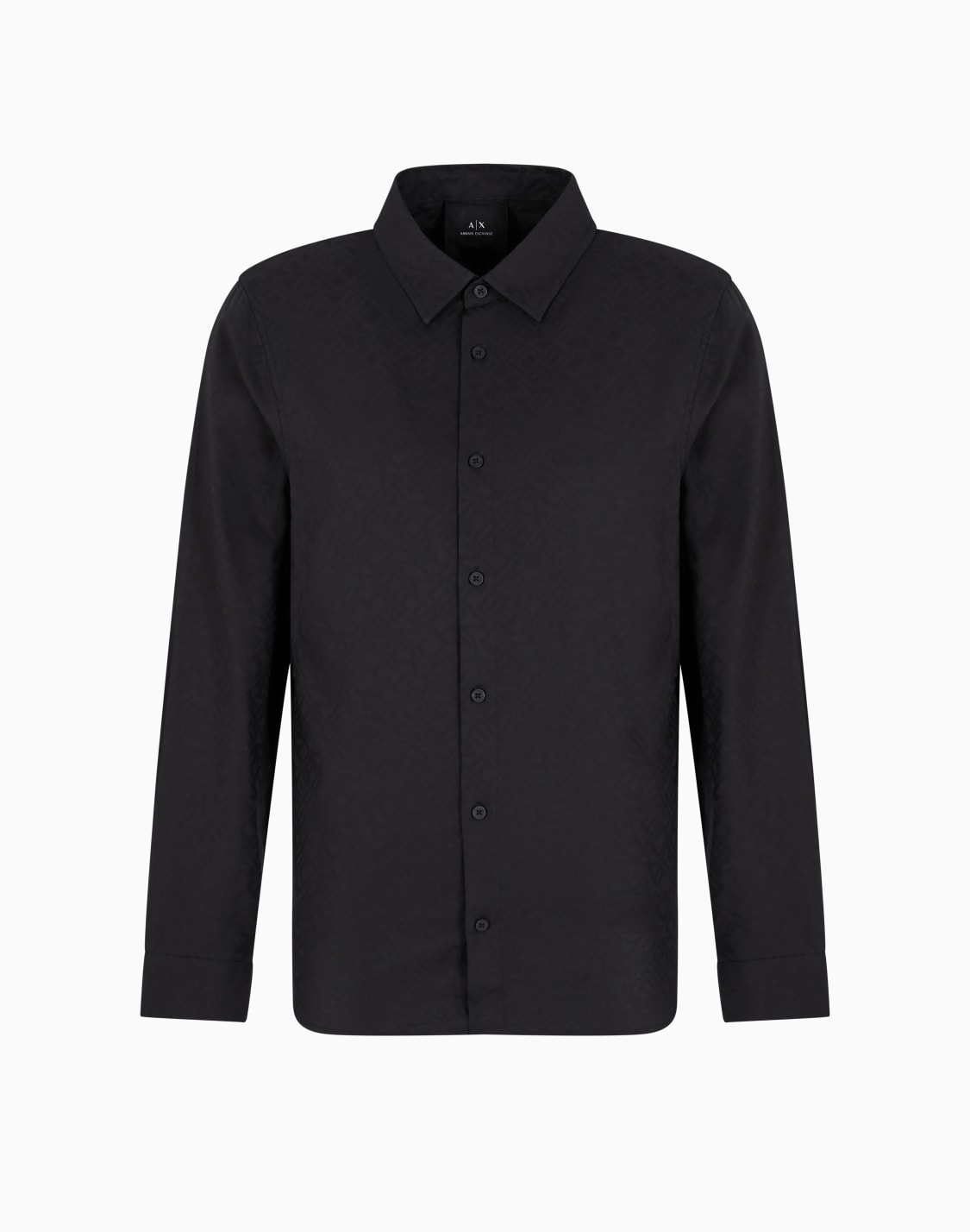 regular-fit-cotton-jacquard-shirt-black--armani-exchange