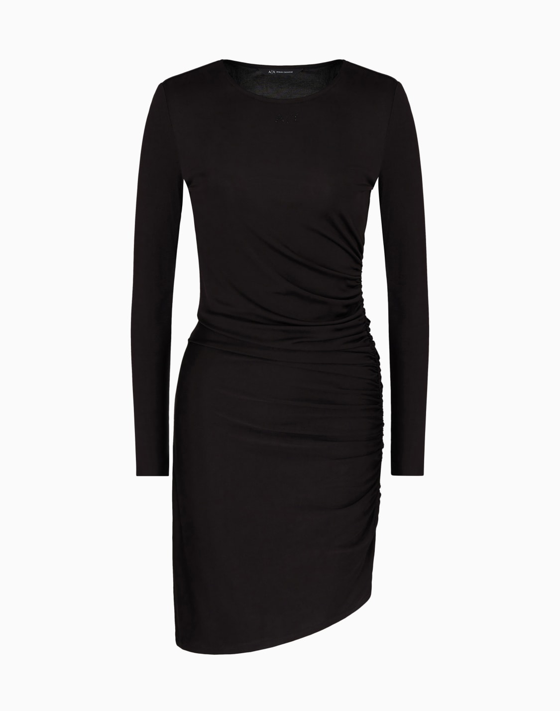 -vestido-corto-asimtrico-negro--armani-exchange