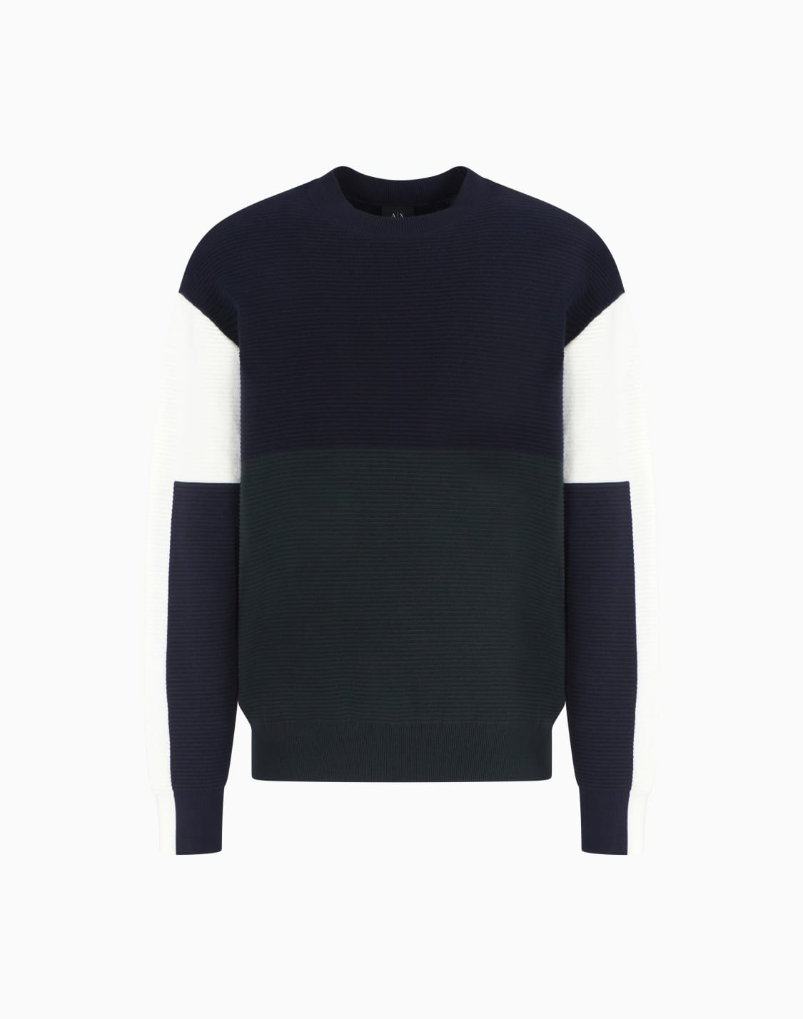 color-block-ribbed-crew-neck-sweater-blue--armani-exchange
